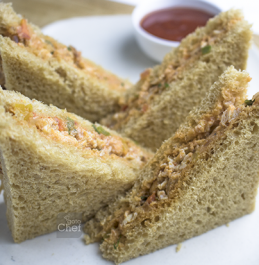 Egg Bhurji Sandwich Recipe